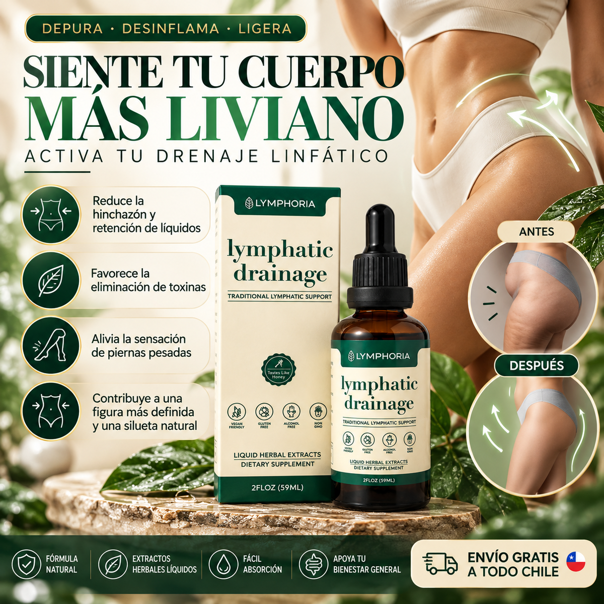 LYMPHORIA DRENAJE LINFÁTICO X 60 ML