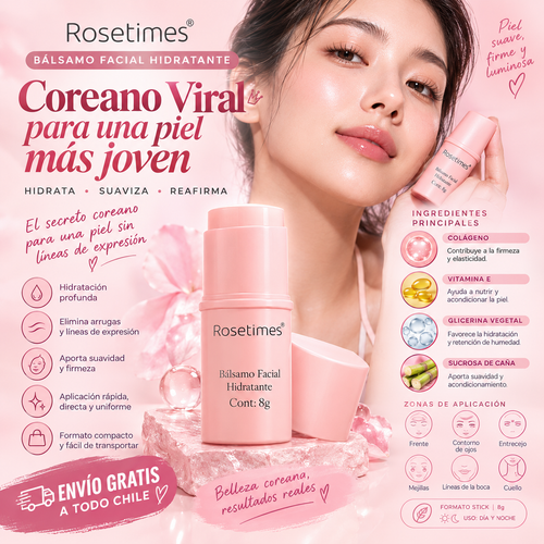 ADIÓS LÍNEAS DE EXPRESIÓN: Balsamo Facial Coreano Rosetimes (Producto Viral)