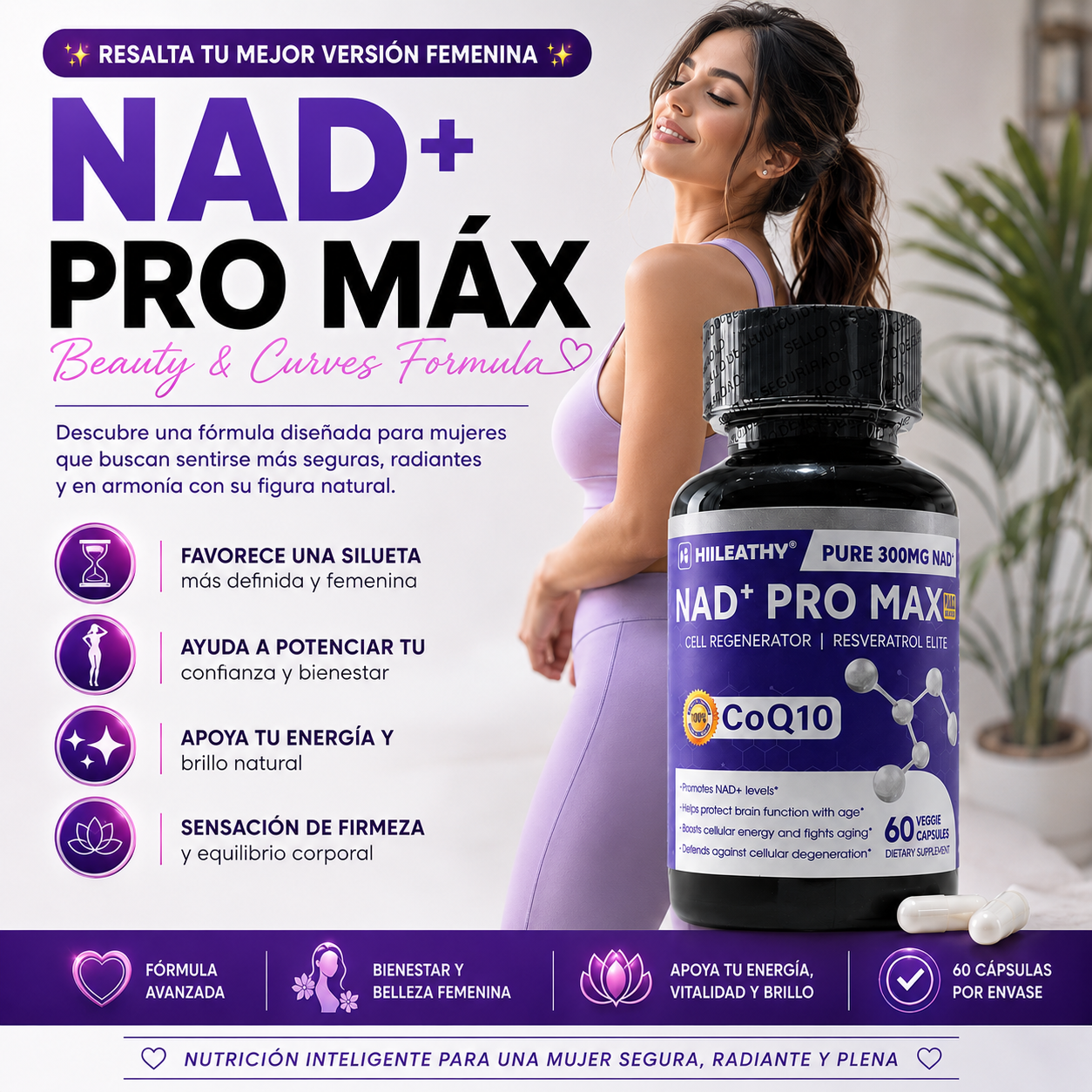 NAD+ PRO MAX - Resveratrol (60 Cápsulas)