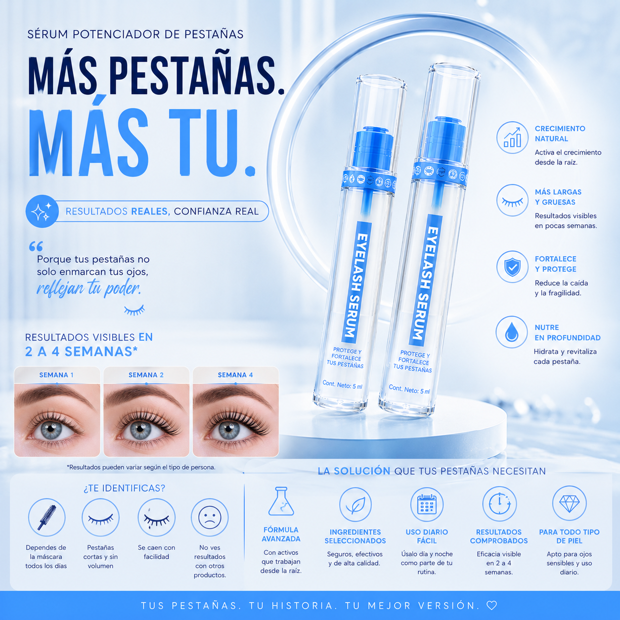 PESTAÑAS MÁS LARGAS, MÁS DENSAS Y COMPLETAMENTE NATURALES🌿✨