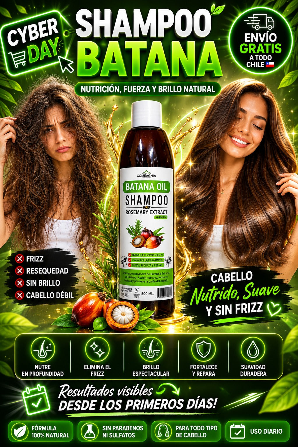 Shampoo Batana Crecimiento Cabello