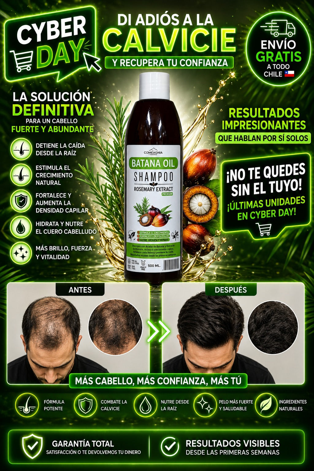 Shampoo Batana Crecimiento Cabello